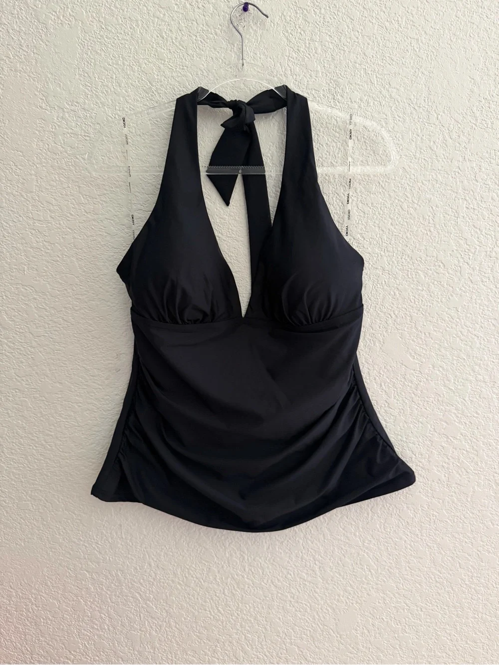 DKNY Halter V-Neck Tankini Top - Picture 4 of 6
